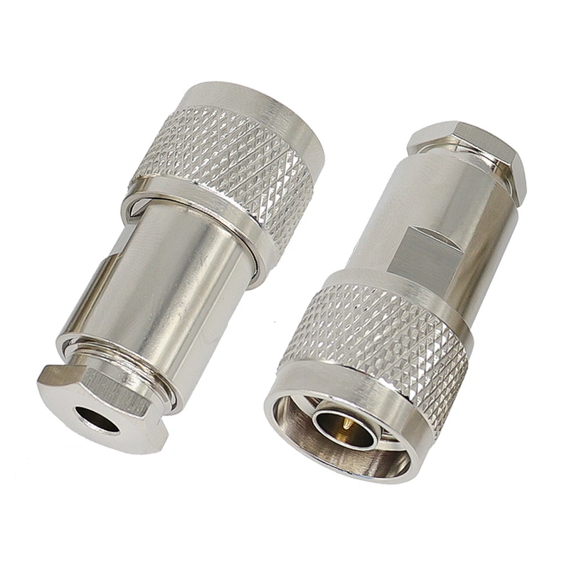 N Male Clamp connector for RG5 RG6 LMR300 5DFB 5D-FB Cable Copper Straight Coaxial RF Adapters