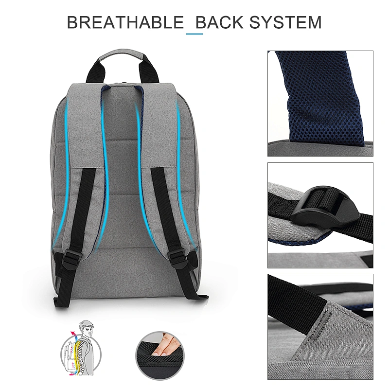 2022 Wholesale Custom Soft Lightweight Computer Bags Business Style Waterproof for 15.6 Inch Laptop Backpack