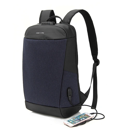 Casual Business Travel 15.6 Inches Men Anti Theft Laptop Backpack with USB Charging Port