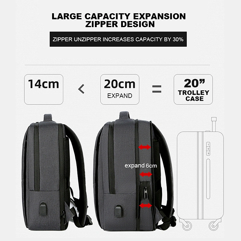 Anti Thief Outdoor Anti-theft Waterproof Computer Notebook Inteligentes Bags Men's Scalable Expandable Backpack Bag