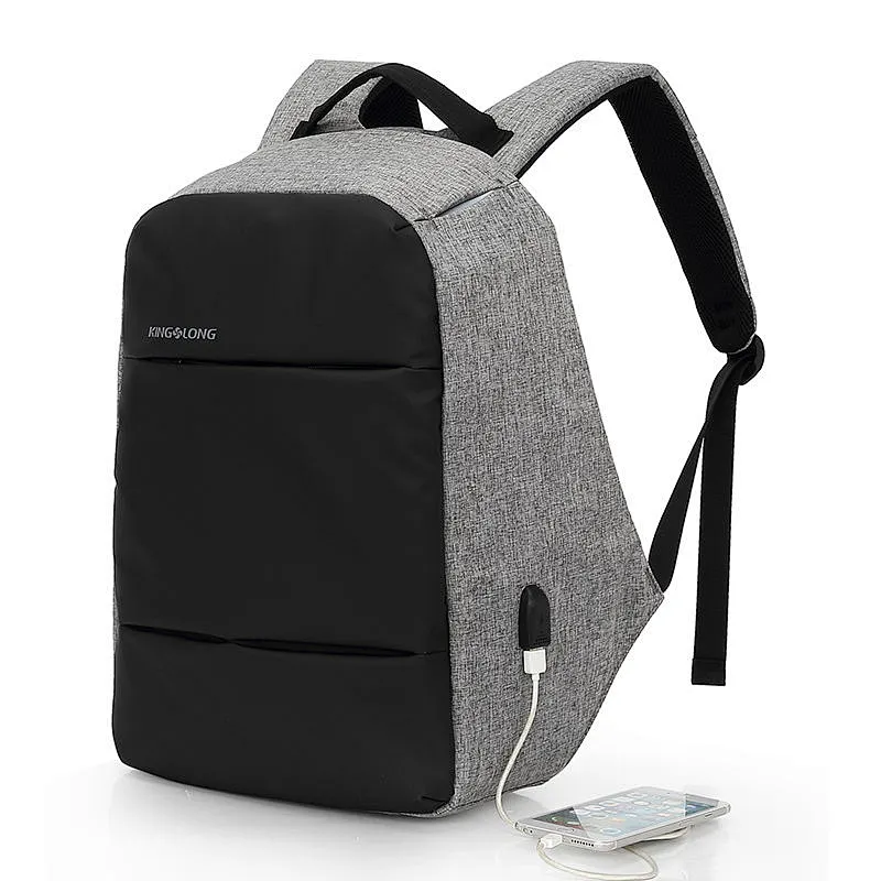 2019 KINGSLONG Daypack Anti-theft Laptop Backpack with USB Water Resistant Computer Backpack
