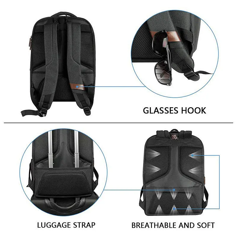 Portátil a prueba de agua logotipo personalizado 15,6 pulgadas grande laptop mochila nueva bolsa de escuela de negocios mochila de los hombres