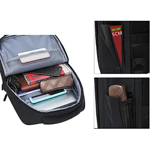 Waterproof Large Polyester Outdoor Office Bag Dark Gray Smart Computer Laptop Bags For Men Backpack