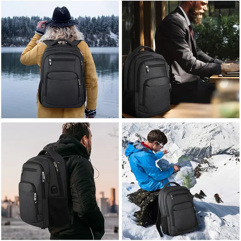 USB Charging Laptop Backpack Business Travel Anti Theft Waterproof Backpack Men School 15.6 Inch Fashion Mochila