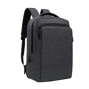 Waterproof Large Polyester Outdoor Office Bag Dark Gray Smart Computer Laptop Bags For Men Backpack