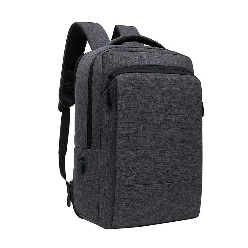 Waterproof Large Polyester Outdoor Office Bag Dark Gray Smart Computer Laptop Bags For Men Backpack
