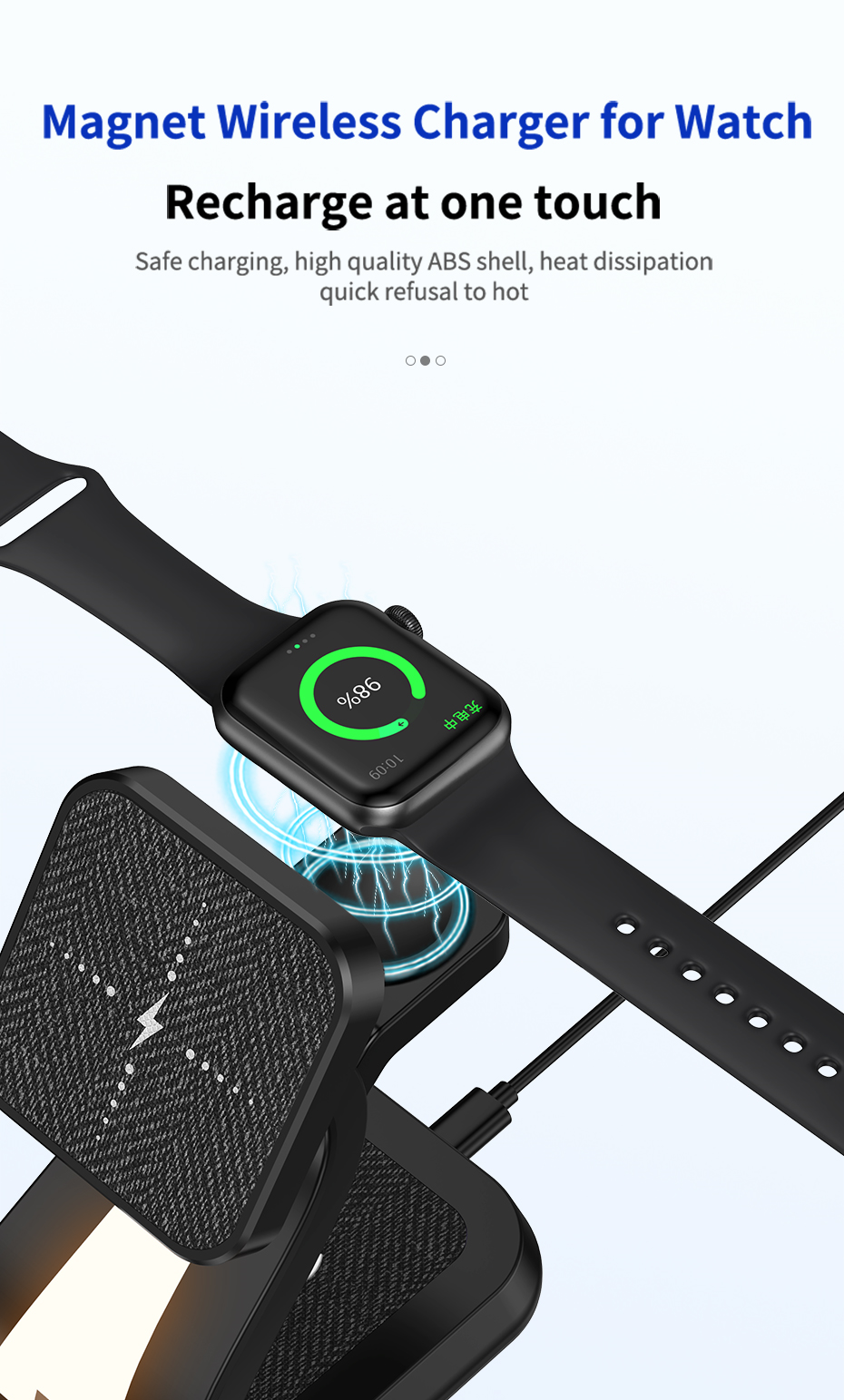 JEDI H20 New Multifunction Mag Safe Chargers Mobile Phone Headphone Watch 4in1 Qi Magnetic Wireless Charger
