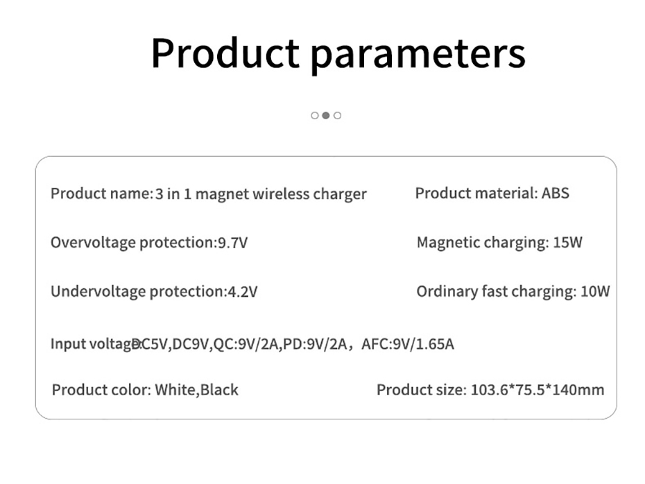 JEDI H20 New Multifunction Mag Safe Chargers Mobile Phone Headphone Watch 4in1 Qi Magnetic Wireless Charger