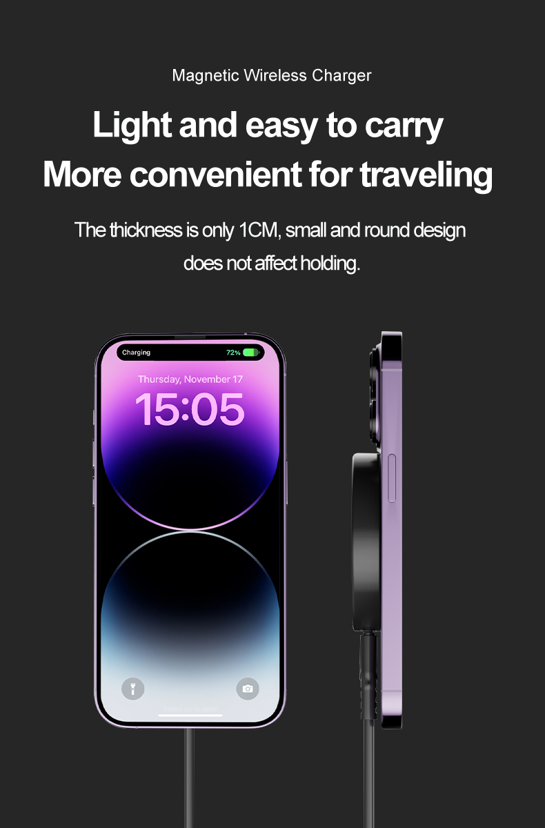 2 In 1 High Quality Portable Fast Charging Magnetic Wireless Charger
