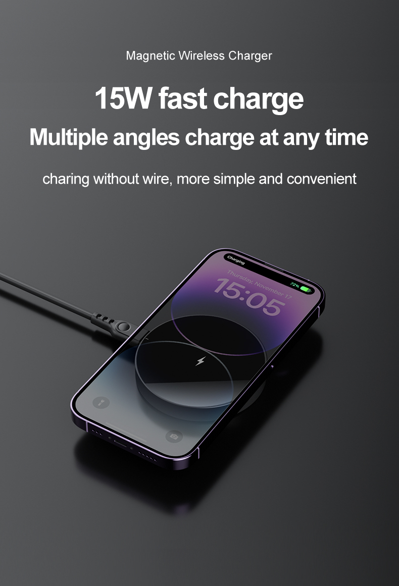 2 In 1 High Quality Portable Fast Charging Magnetic Wireless Charger