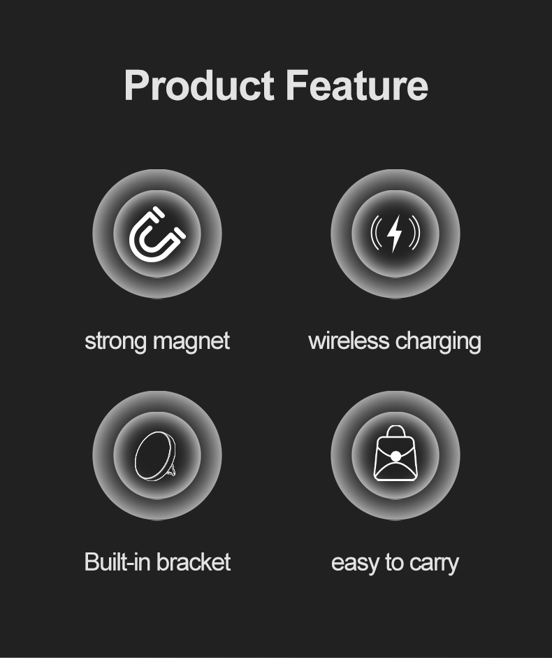 2 In 1 High Quality Portable Fast Charging Magnetic Wireless Charger