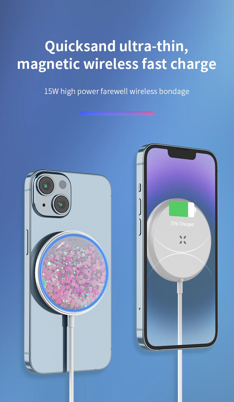 Portable Qi High Quality Best Selling 15W Magnetic Wireless Charger