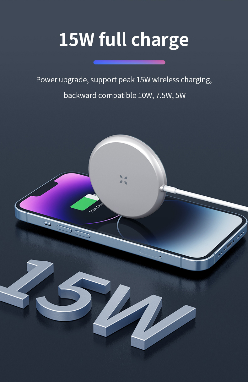 Portable Qi High Quality Best Selling 15W Magnetic Wireless Charger