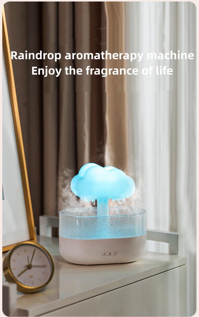 2023 new unique product Creative Colorful Light Rain Fragrance Desktop Office Fragrance Cloud Rain Cloud Humidifier diffuser