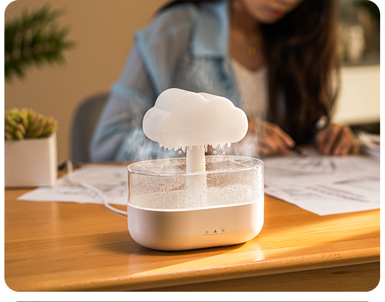 2023 new unique product Creative Colorful Light Rain Fragrance Desktop Office Fragrance Cloud Rain Cloud Humidifier diffuser