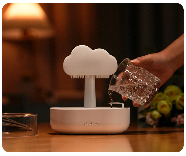 2023 new unique product Creative Colorful Light Rain Fragrance Desktop Office Fragrance Cloud Rain Cloud Humidifier diffuser