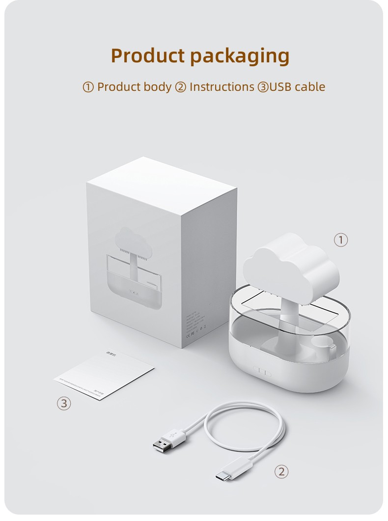2023 new unique product Creative Colorful Light Rain Fragrance Desktop Office Fragrance Cloud Rain Cloud Humidifier diffuser