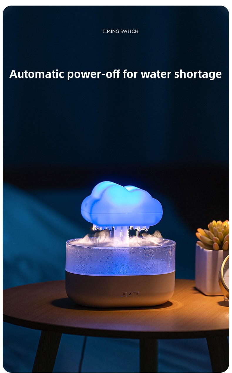 2023 new unique product Creative Colorful Light Rain Fragrance Desktop Office Fragrance Cloud Rain Cloud Humidifier diffuser