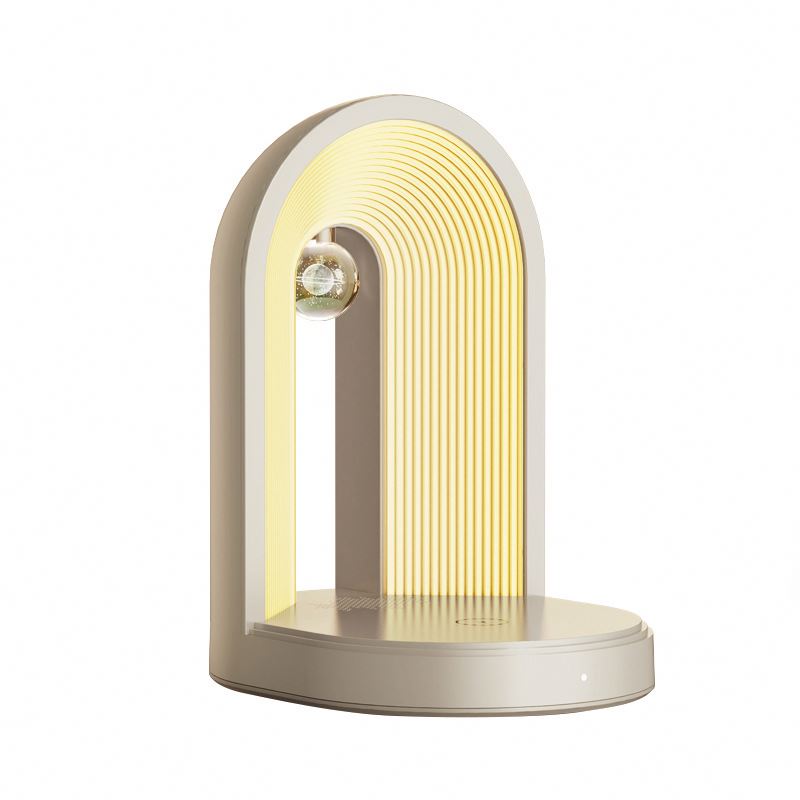 Light Speaker 3 In 1 Led Stand Up Night Indoor Adjustable Nightlight Portable Qi Fast Charging Wireless Charger