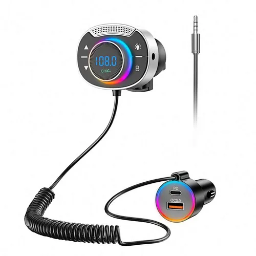 2024 New Type Cable Fast Retractable Car Charger  Usb C Car Charger  with night light multifunction car charger