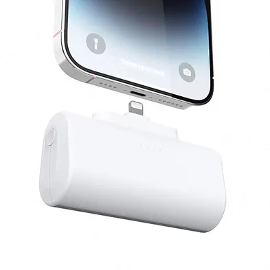 2024 Hot sale Portable Mini Power Bank With Flashlight 5000mah Wireless Phone Small Emergency Pocket Charger