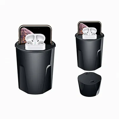 15W Fast Wireless Car Charger Cup Holder Stand For Samsung S9 Station Qi Wireless Chargting For iphone