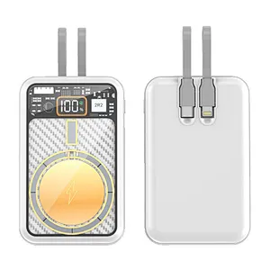 Portable 15W 5000Mah Powerbank Mini 10000Mah Wireless Magnetic 20W 3 In 1 Fast Charging Slim Power Bank