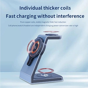 2024 new wireless Charging Station Wireless Charger Aluminum Alloy 3 In 1 wireless charger