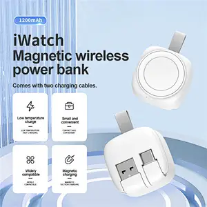 2024 multifunction Magnetic With Multi Cable Set - White Wireless Charger 2 In 1 wireless charger w10