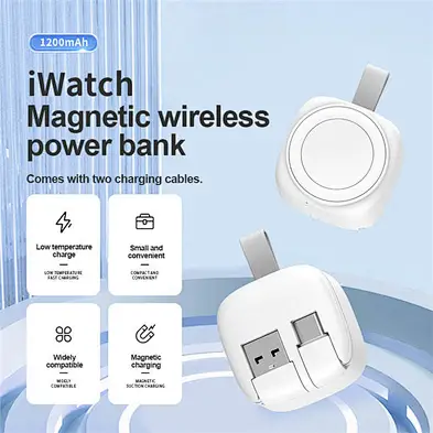 2024 multifunction Magnetic With Multi Cable Set - White Wireless Charger 2 In 1 wireless charger w10