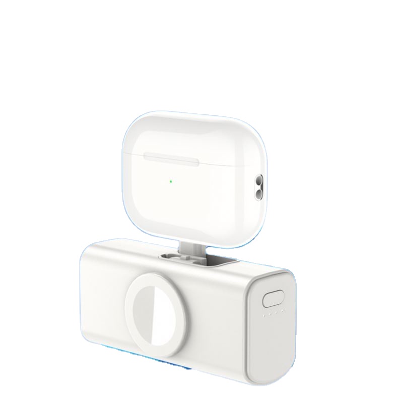 Newest 2 in 1 Built-in Rechargeable Watch Charging 2 Ports Capsule Plug-in Mini Powerbank
