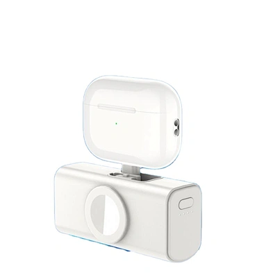 Newest 2 in 1 Built-in Rechargeable Watch Charging 2 Ports Capsule Plug-in Mini Powerbank