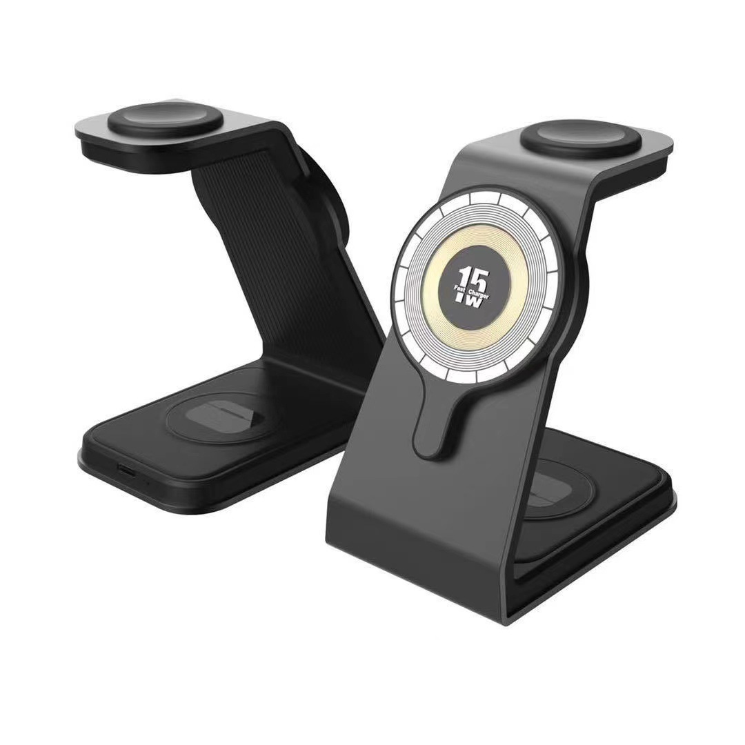 2024 new wireless Charging Station Wireless Charger Aluminum Alloy 3 In 1 wireless charger