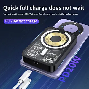 Trending products 2024 new arrivals magnetic wireless 10000mah big capacity PORTABLE Wireless Charger