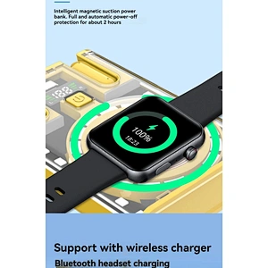 2024 NEW design 3 In 1 For Airpods Portable 15W Magnetic Wireless Charger Power Bank  with 5000 Mah power bank