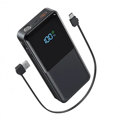 Multifunction Cable 10000Mah Build Charge For Samsung Power Bank Wireless Charger Built In 4 Cables