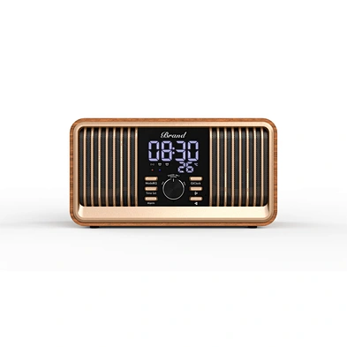 2024 new  wooden fm radio bt multifunctionspeaker dual speakers stereo sound speaker