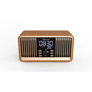 2024 new  wooden fm radio bt multifunctionspeaker dual speakers stereo sound speaker