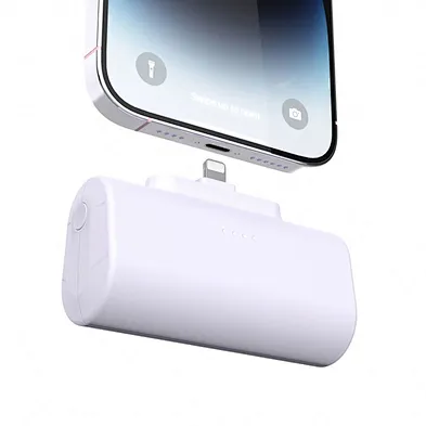 2024 Hot sale Portable Mini Power Bank With Flashlight 5000mah Wireless Phone Small Emergency Pocket Charger