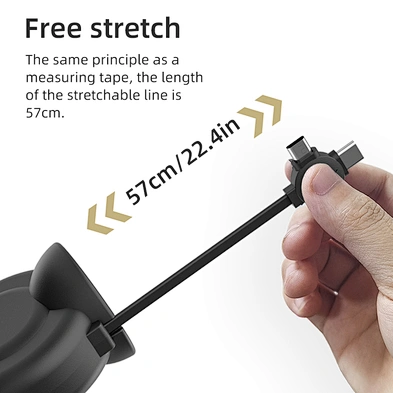 New Arrivals Car Taxi Headrest Backseat Retractable Cord 3 in 1 Power Charging Station Car Charger Type C Micro USB