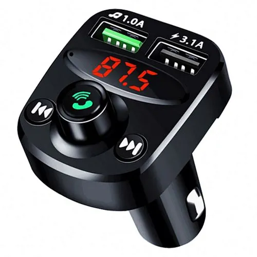 Simr Usb Player Dual Charger Bluetooths Handsfree Stereo Fm Transmitter Radio 4.1A Bt USB Port OEM Cigarette Lighter F10 5.0