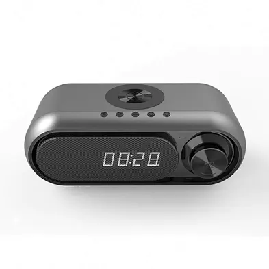 2024 wireless charger Phone Gift Alarm Clock With Wireless Charger And Speaker