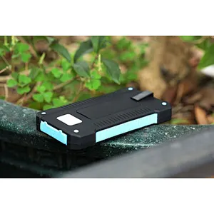 New Waterproof Solar Power Bank 10000mah Dual Usb Li-polymer  Battery Charger Travel Powerbank For All Phone