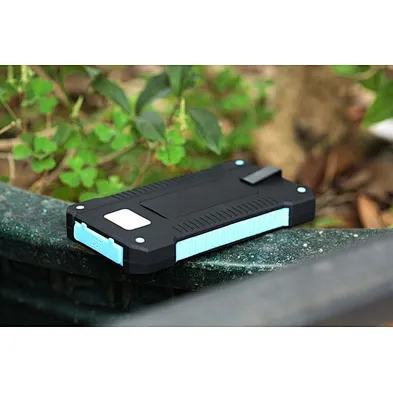 New Waterproof Solar Power Bank 10000mah Dual Usb Li-polymer  Battery Charger Travel Powerbank For All Phone