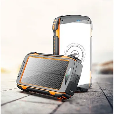 25000mah solar backpack charger wireless power bank with wireless charger