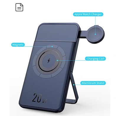 Headphone And Charger Magnetic 3 In 1 Wireless Power Bank 5000Mah Power Bank Wall