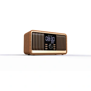 2024 new  wooden fm radio bt multifunctionspeaker dual speakers stereo sound speaker