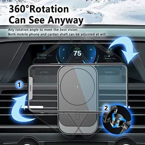 Magnetic Phone Mount 15W Holder For Iphone Magnet Mobile Fast 12 Portable Air Cd Bracket Magsafe New 2022 Car Wireless Charger