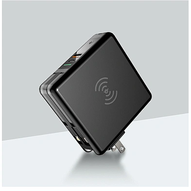 3 in 1 wireless power bank 10000m  slim built in cable 3 in 1 wireless power bank