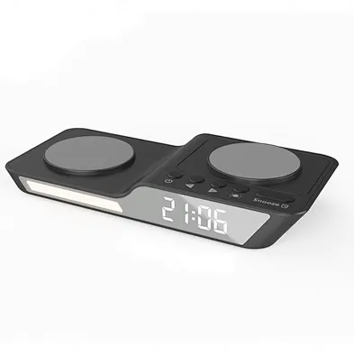2024 Digital 3 In 1 For Samsung Led Night Light Wireless Charger With Alarm Clock Multifunctional Charger